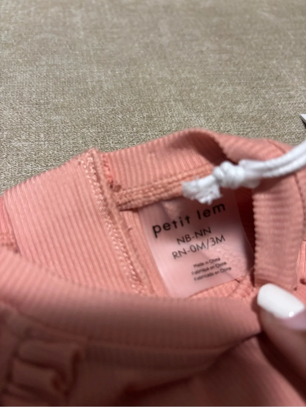 Petit Lem Pink Ribbed Baby Rash Guard Top